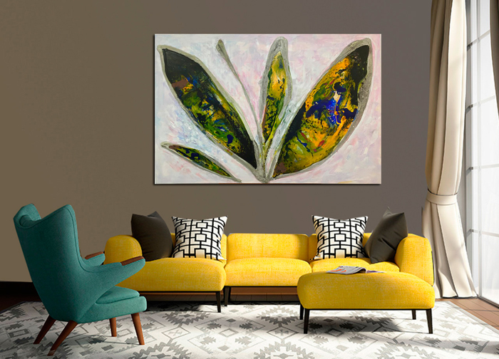 Tableau abstrait natura