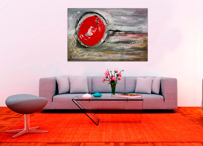 Tableau abstrait rouge