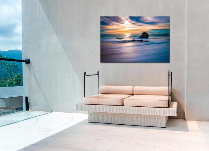 Tableau coucher de soleil en mer