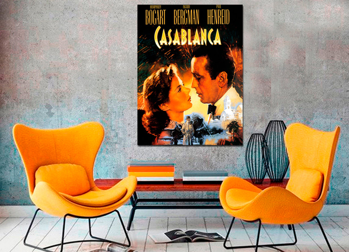 Tableau affiche de cinéma casablanca