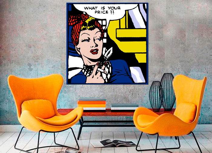 Tableau fille pop art