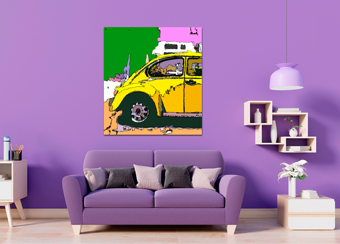 Tableau voiture  pop