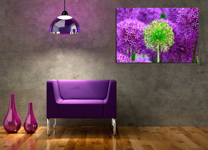 Tableau fleurs violettes