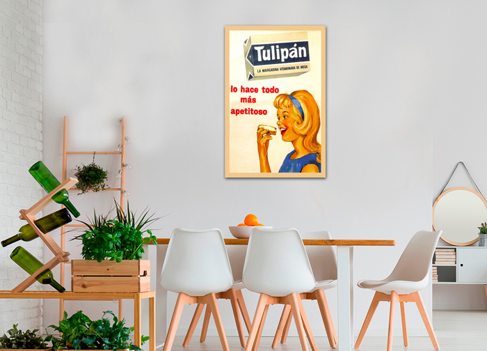 Tableau publicité tulipe