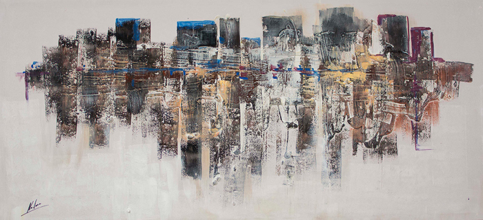 Tableau abstrait de la ville