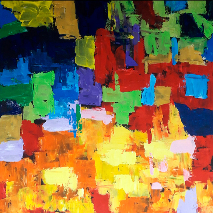 Tableau abstrait couleurs