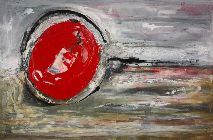 Tableau abstrait rouge