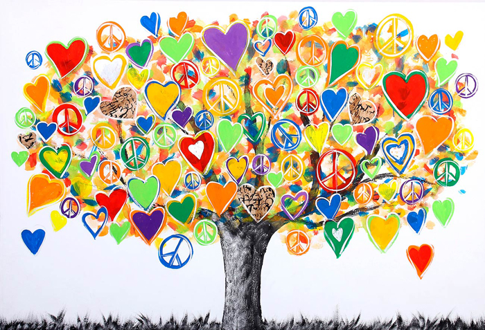 Tableau arbre d'amour