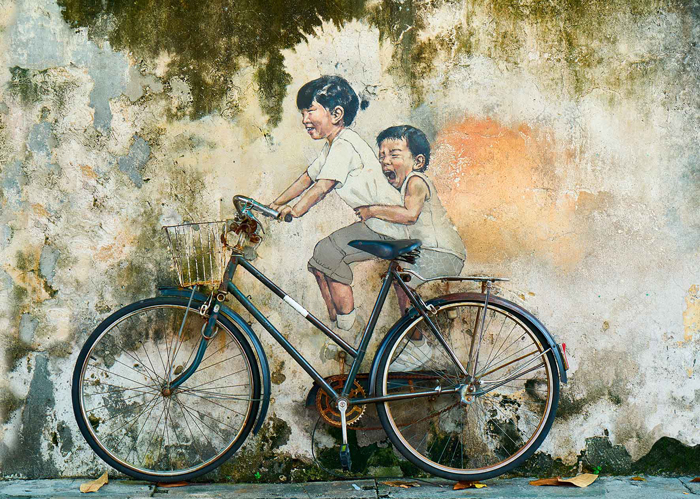 Tableau vélo sur murale