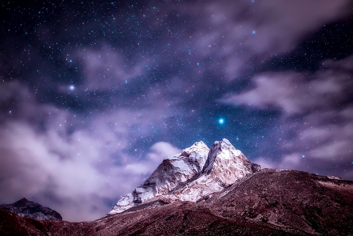 Tableau ciel de l'Himalaya