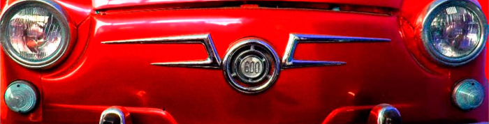 Tableau voiture six cents rouge