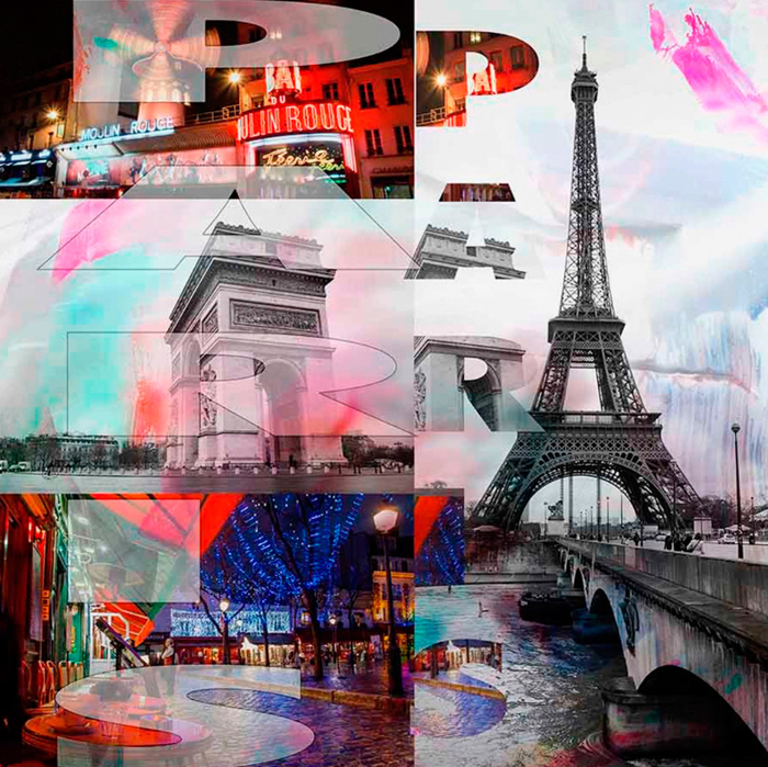 Tableau collage Paris