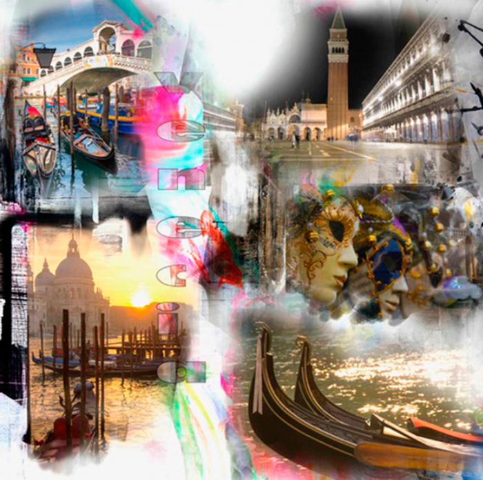 Tableau collage Venise
