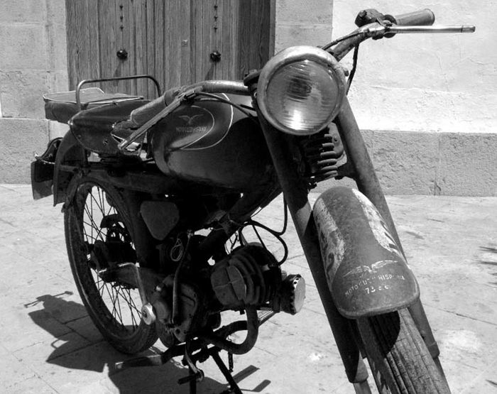Tableau photographie motocyclette guzzi
