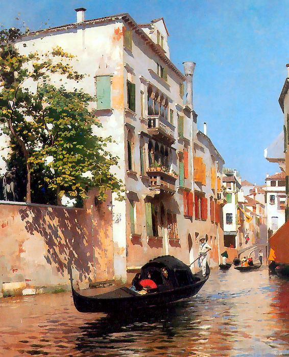 Tableau de gondole à Venise
