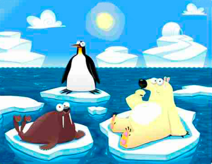 Tableau d'enfants pingouin