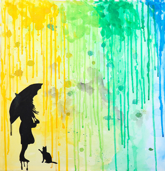 Tableau pluie de couleurs 2