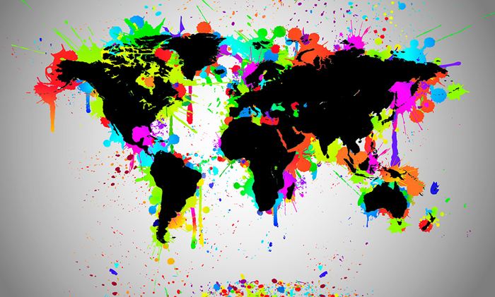 Tableau carte du monde juvenil