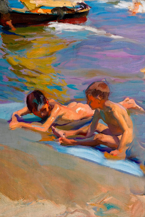 Tableau enfants en la plage