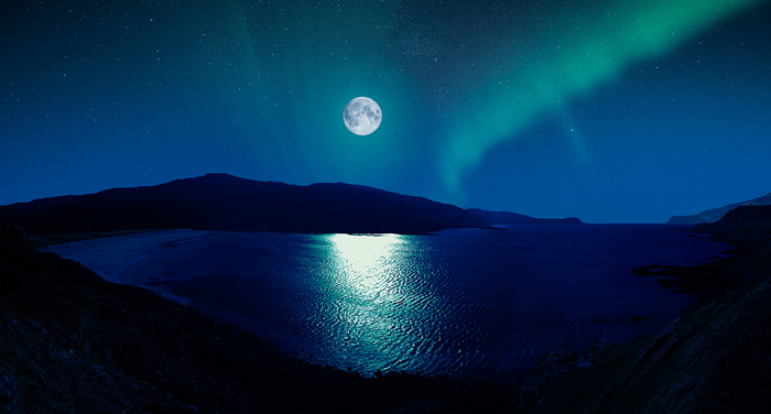 Tableau paysage nuit
