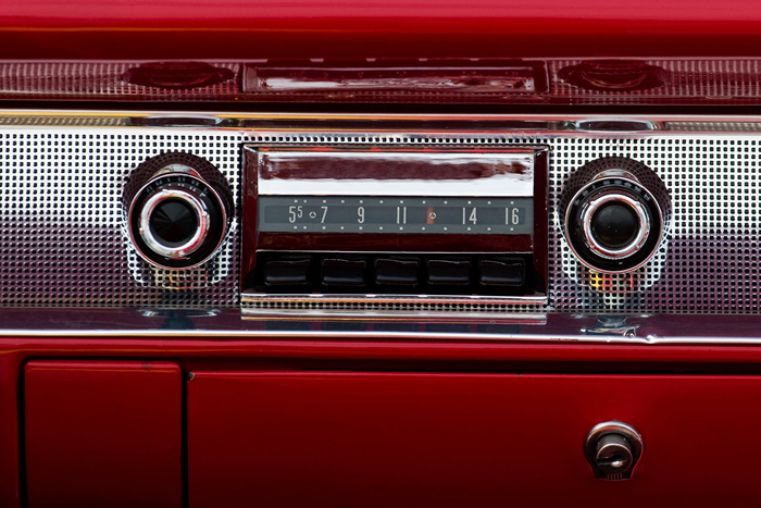 Tableau tableau de bord voiture vieille radio