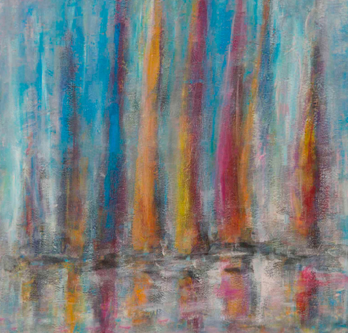 Tableau voiliers coloré