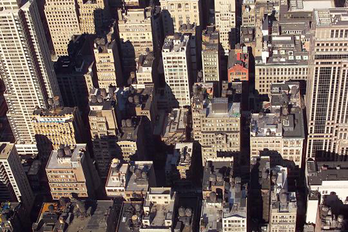 Tableau vue aérienne New York