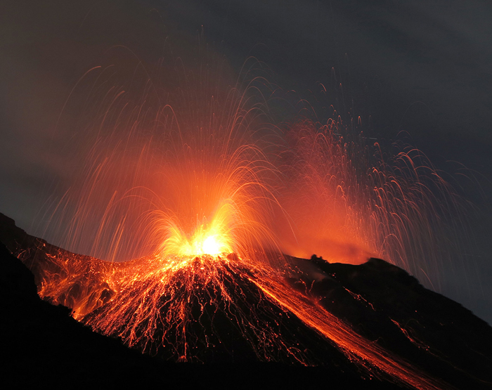 Tableau de volcan
